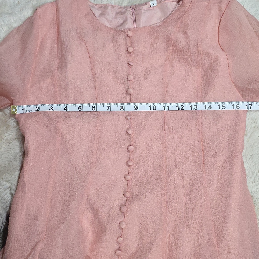 Stylish Pink Ruffle Dress - Picture 9 of 9